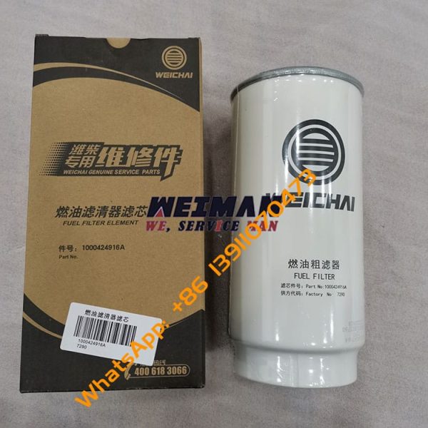 Original Weichai Engine Spare Parts Fuel Filter 1000424916