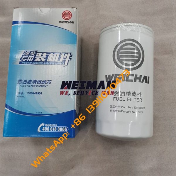 Original Weichai Engine Spare Parts Fuel Filter 1000442956